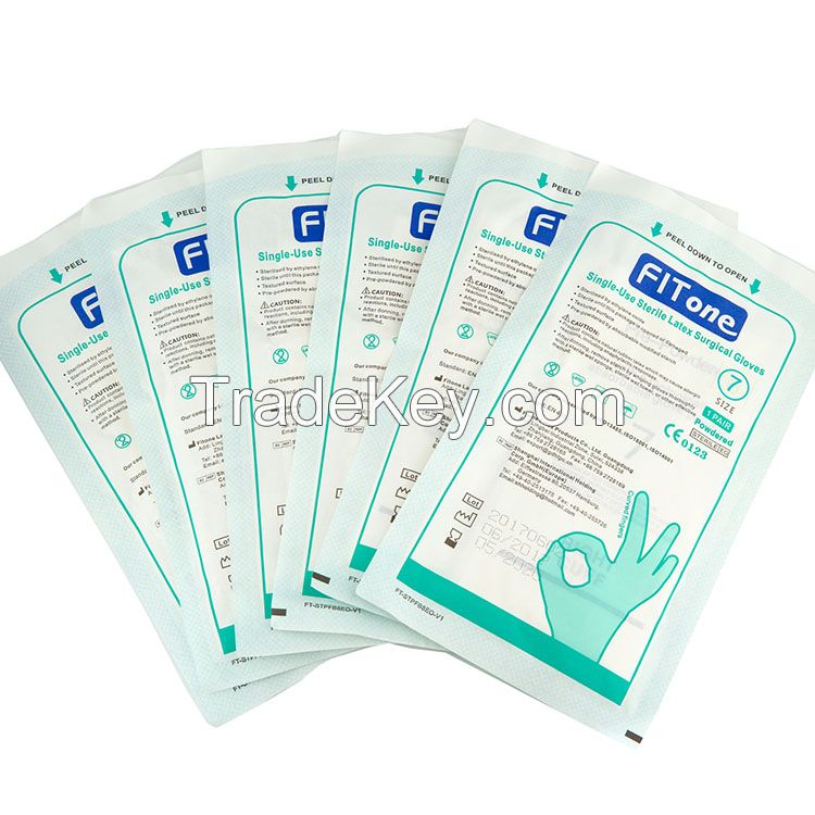 Latex Powdered Medical Grade Sterile Disposable Surgical medical Gloves