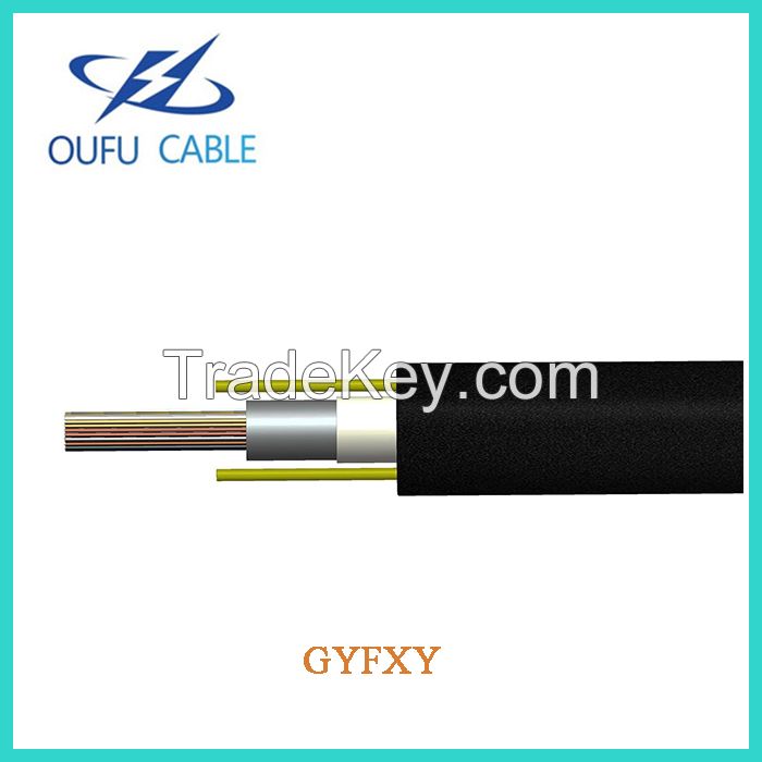 High Quality GYFXY 4 6 8 12 24 Core G652D Single Mode Outdoor Fiber Optic Cable for CCTV