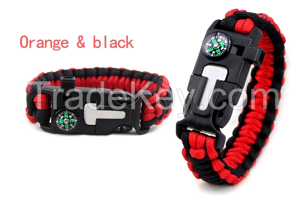 Hot Wholesale Disaster Equipment Bangle Bracelet For Men, Use Daily Gift Items Climbing Equipment Paracord Bracelet
