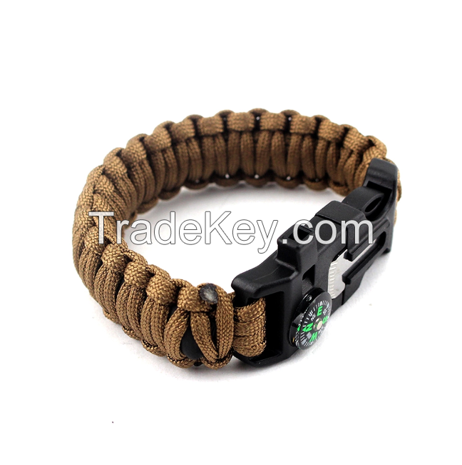 Outdoor survival outdoor accessories men's detachable compass Bracelet