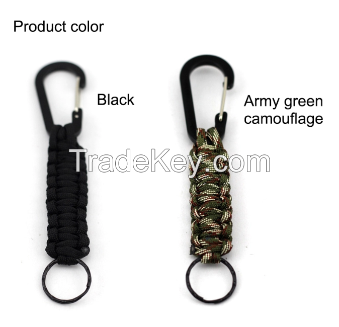 Paracord Accessories Army camouflage Keychain, Wholesale Factory Paracord 550 Rope Camouflage Keychain