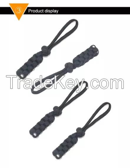 Women Man Gift paracord nylon rope keychain with Accessories