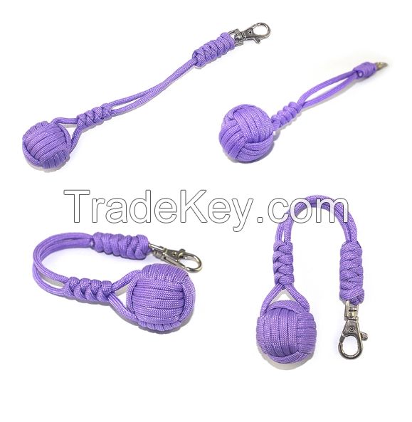 Outdoor survival 250 Paracord keychain climbing ring rope compass key chain