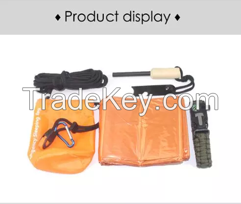 Sleeping bag set whistle sleeping bag seven core paracord paracord bracelet combination sleeping bag set