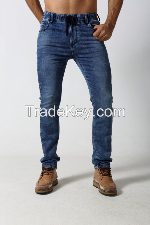 Men's straight fit fade denim jogger jeans
