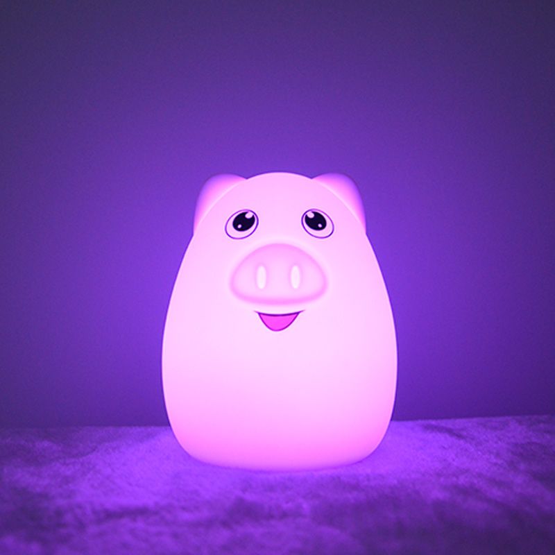 2019 Chinese Pig Years Pig Shaped Silicone Night Light Soft Touch For Children, Baby, Toddler