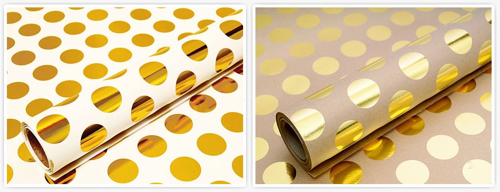 Gold Foil Big Dots Gift Wrapping Paper (Premium) DESIGNWRAP