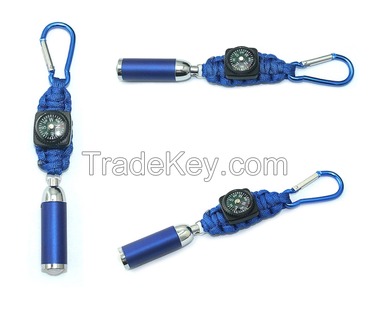 Compact keychain with small flashlight for backpack and key