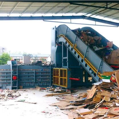Automatic Waste Paper Baler with Conveyor