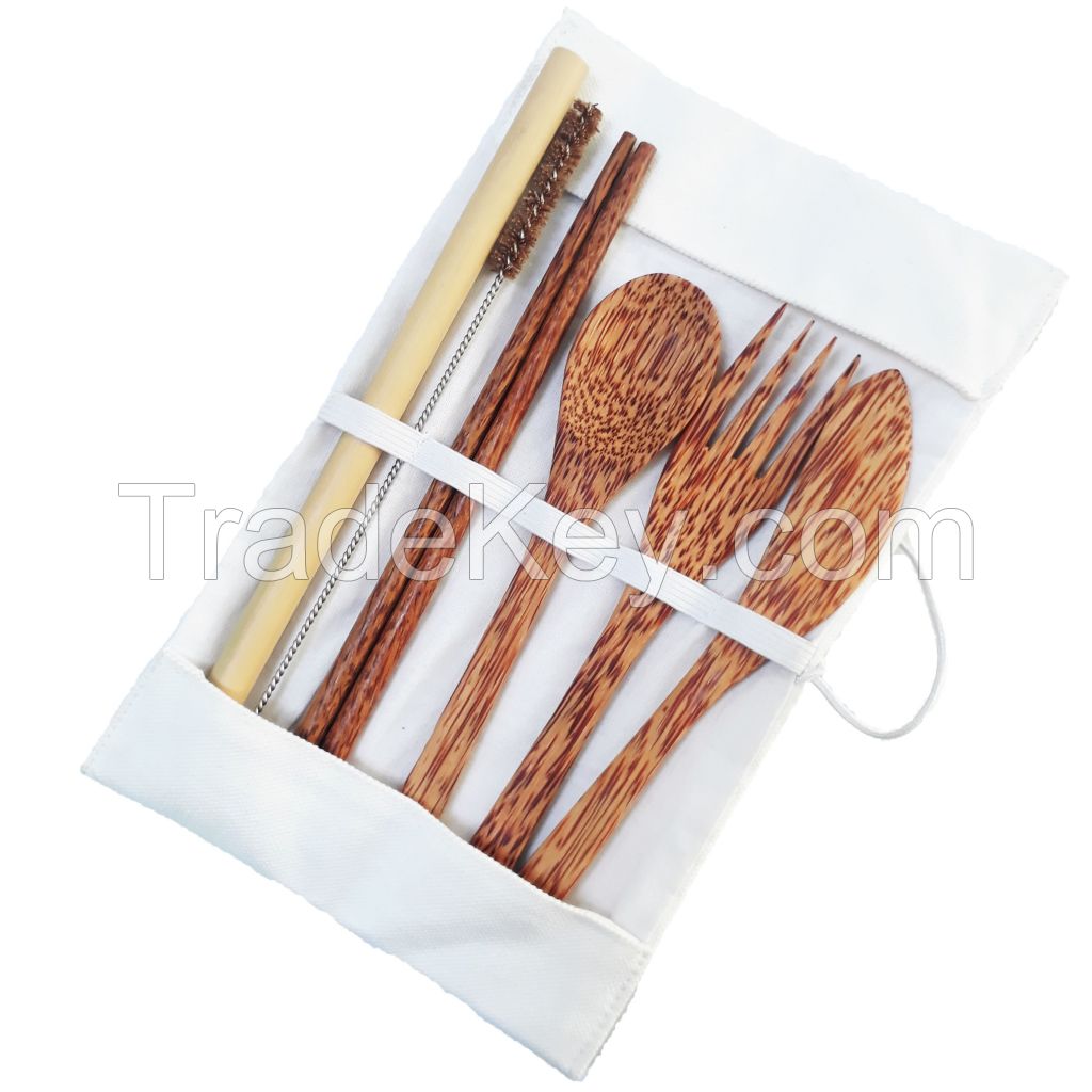 Vietnam Wooden Cutlery Travel set