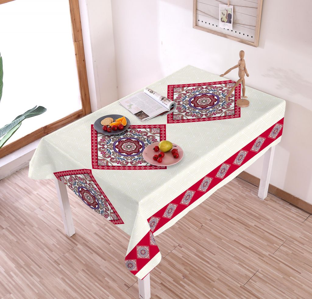 transfer printed pvc vinyl table cloth muslim ramadan plastic tablecloth