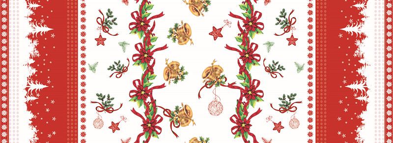oem wholesale christmas decoration backing with non-woven pvc table cloth