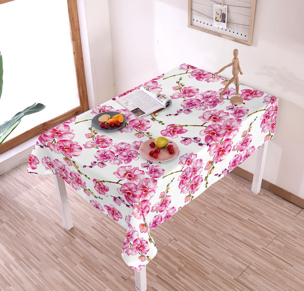 wholesale custom water proof  beautiful three layer printed pvc tablecloth table cover