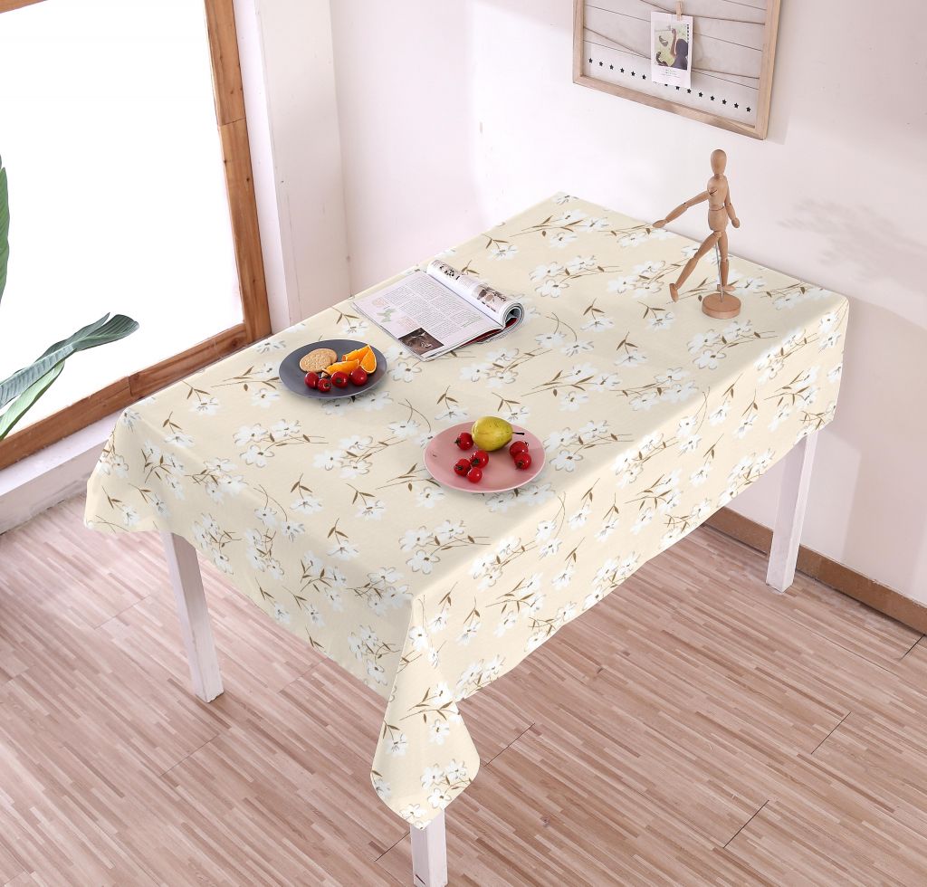 wholesale custom water proof  beautiful three layer printed pvc tablecloth table cover
