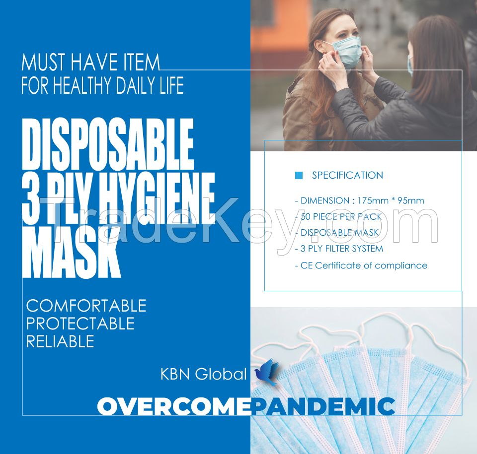 3 ply disposable mask (ce certification)