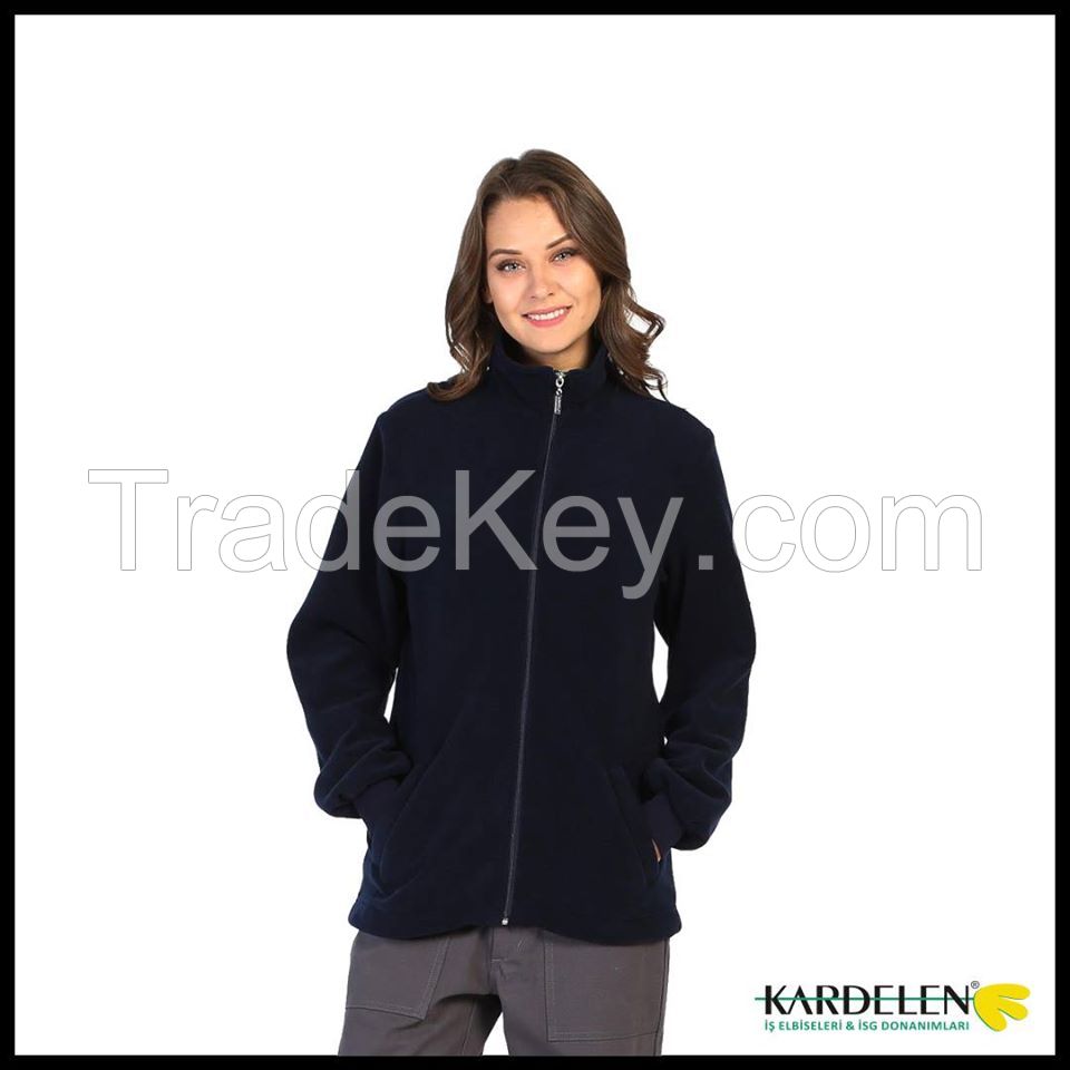 Work Wear Coat With Front Zipper