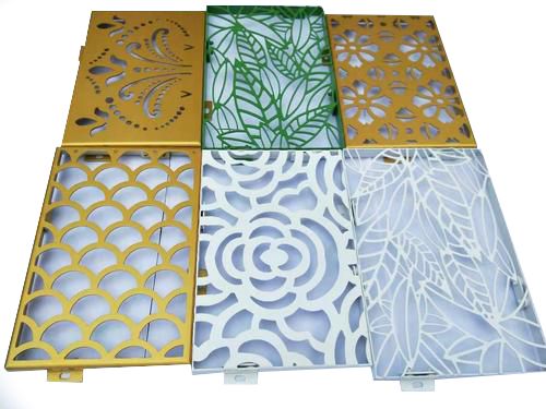 customerized carved aluminum veneer with drawings processing