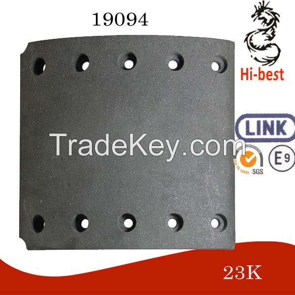 BPW brake lining 19032/19094/19591