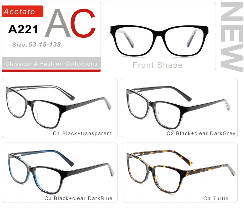 Acetate Eyeglasses Frames A221-1