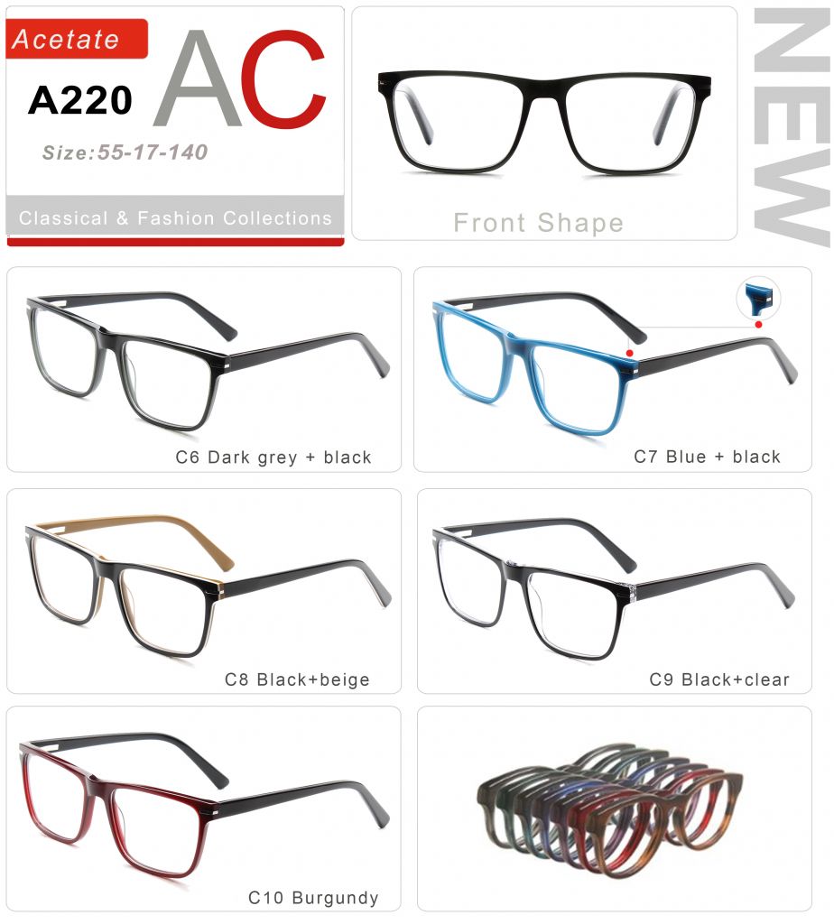 Acetate Eyeglasses Frames A220-2
