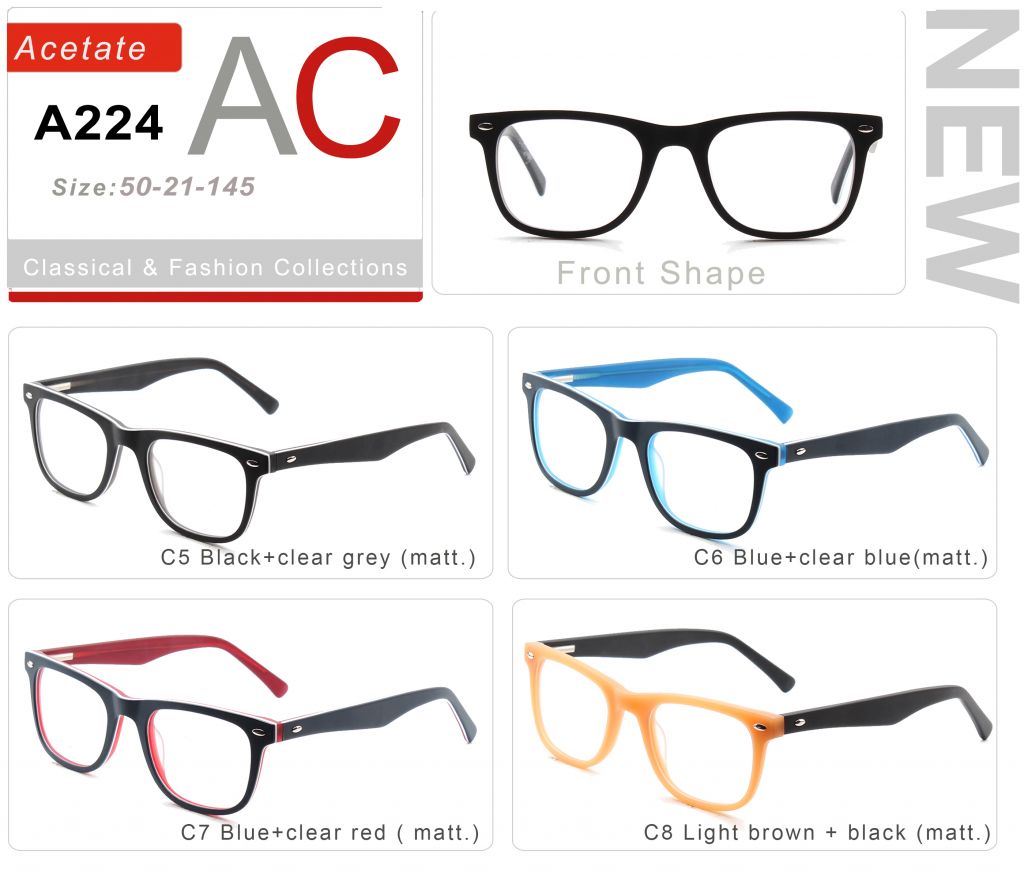 Acetate Eyeglasses Frames A224-2