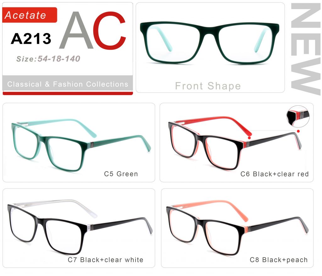 Acetate Eyeglasses Frames A213-2