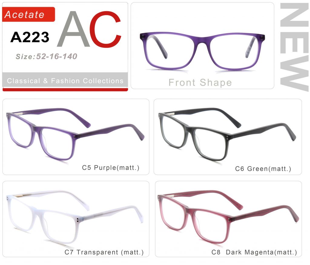 Acetate Eyeglasses Frames A223-2