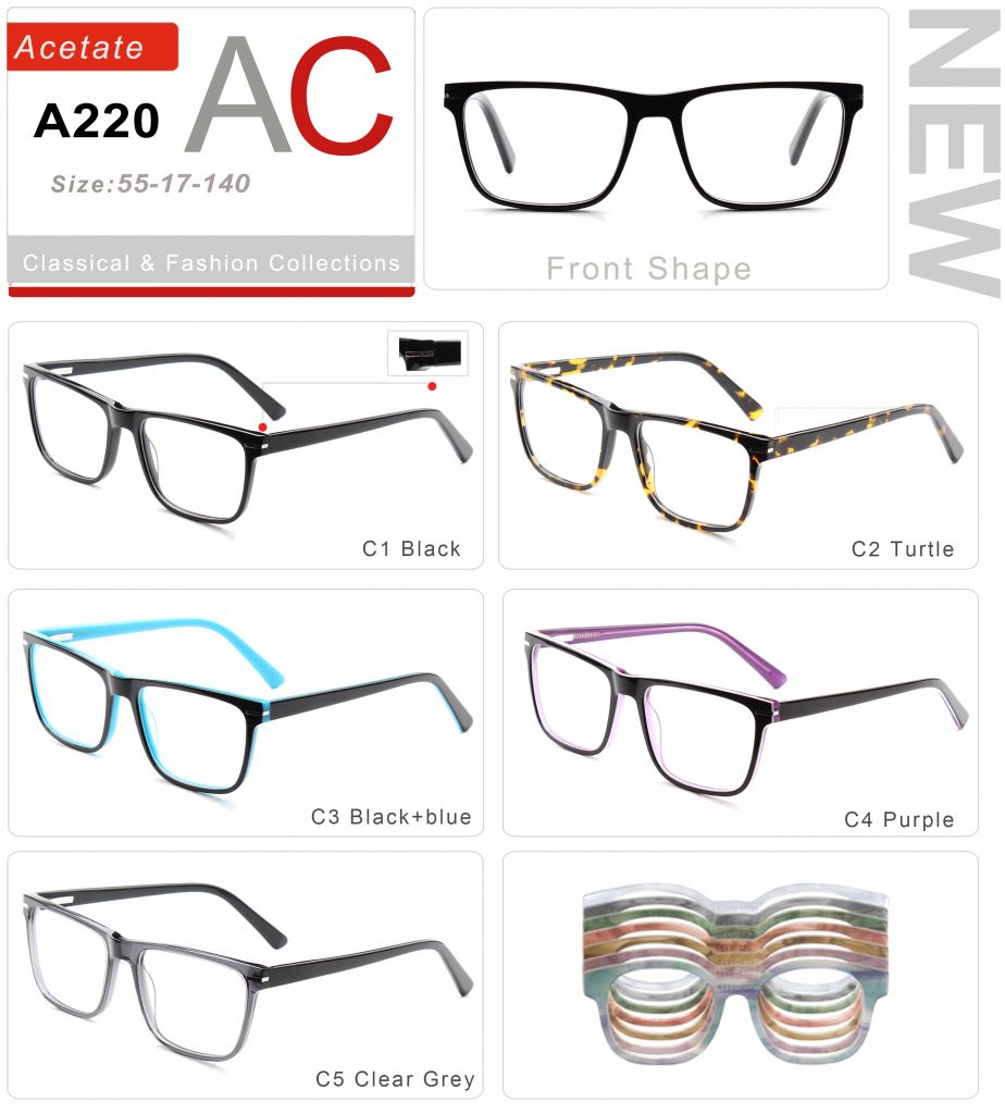 Acetate Eyeglasses Frames A220-1