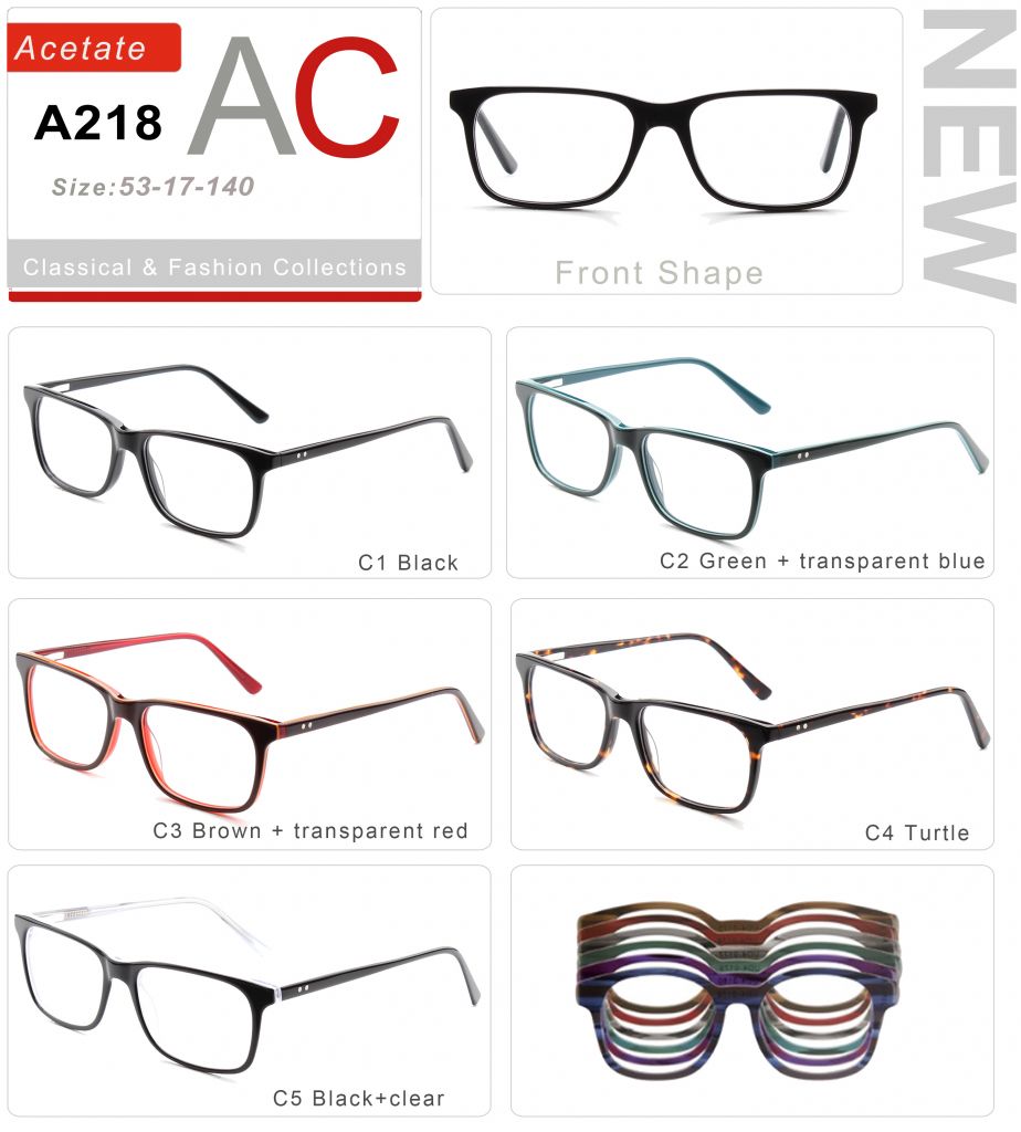 Acetate Eyeglasses Frames A218-1