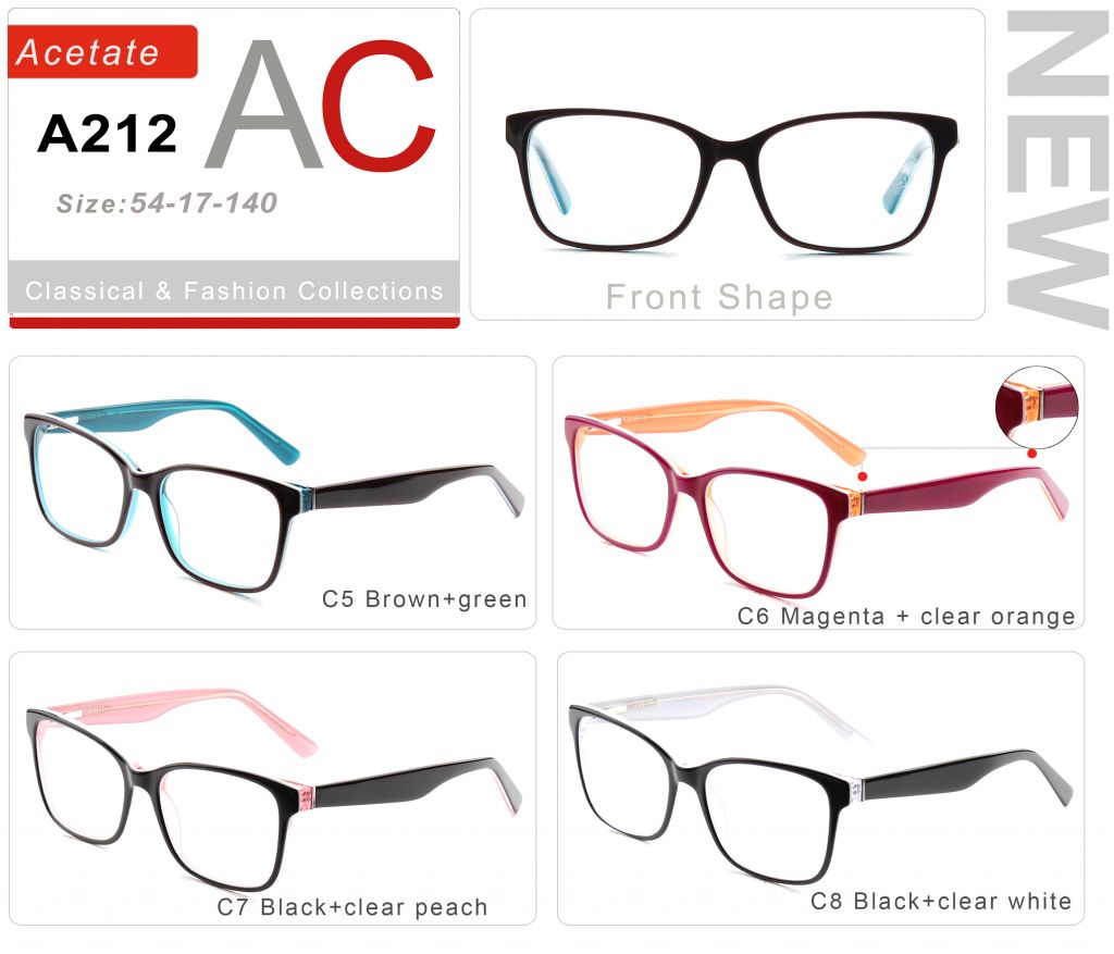 Acetate Eyeglasses Frames A212-2