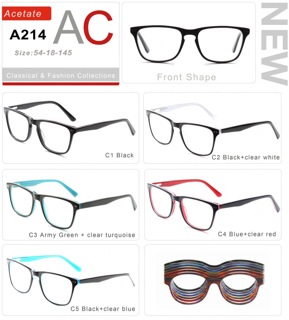 Acetate Eyeglasses Frames A214-1