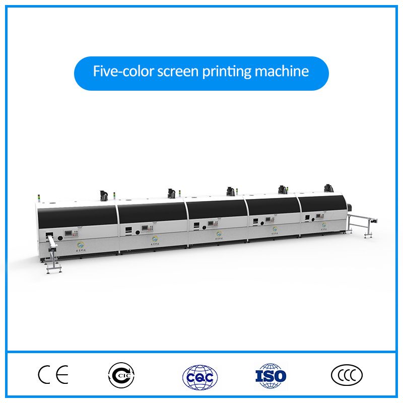 Automatic bottle five colors curved screen printer