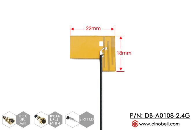 3dBi 2.4GHz WiFi embedded Flexible PCB Antenna DB-A0108-2.4G