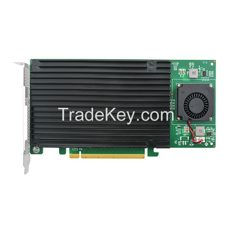 Linkreal 4 Port PCIe 3.0 NVMe Series Switch Adapter Heatsink without SSDs
