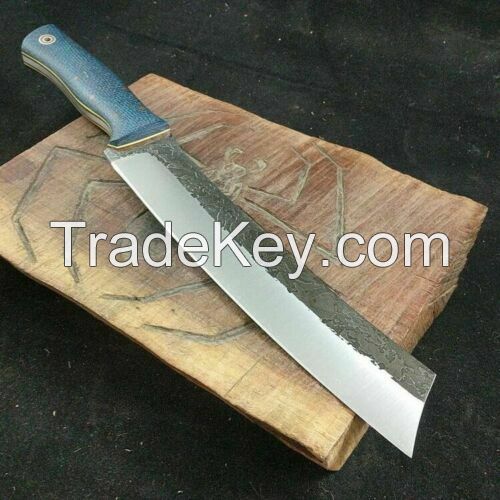 Beautiful Custom Handmade D2 Tool Steel 15 in Hunting Bowie knife with Sheath