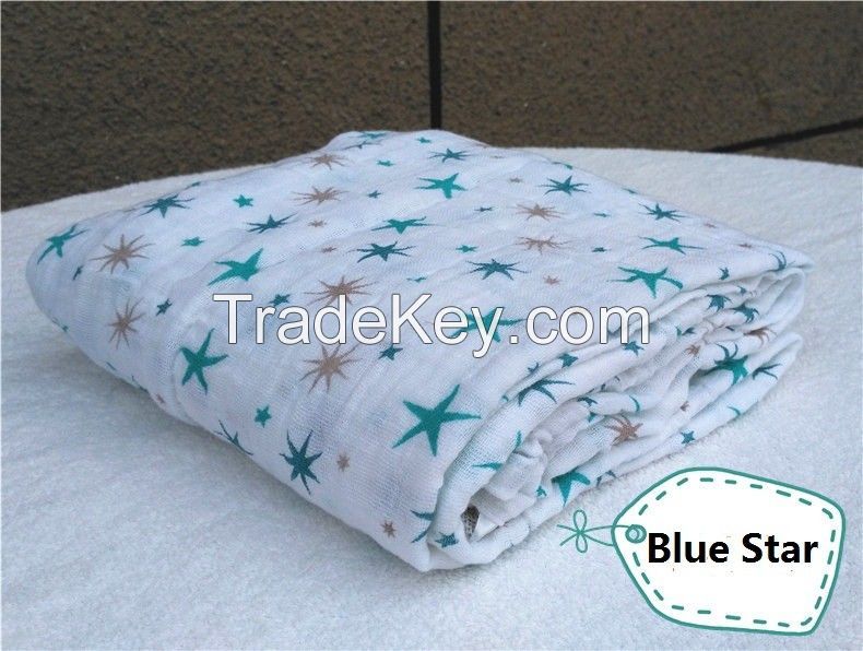 Breathable Soft Baby Muslin Swaddle, Muslin Blanket, Muslin Wrap