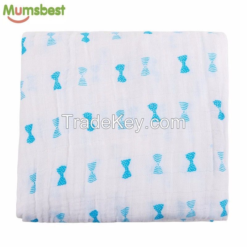 Super Soft Smooth 70% MBOO 30% Cotton Muslin Swaddle, Muslin Blanket