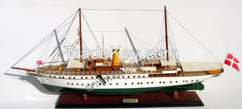 WOODEN HANDICRAFT MODEL BOAT DANNEBROG EXPORTING QUALITY MADE IN VIETNAM