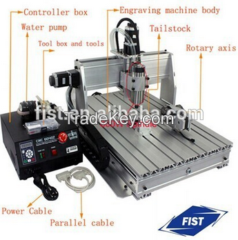 Fist High Precision Hobby CNC Router Machines 6040Z 4 Axis 800W