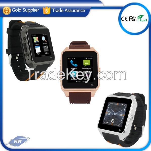 luxurious 3G Android bluetooth smart watch phone with dual core CPU and tri-proof function