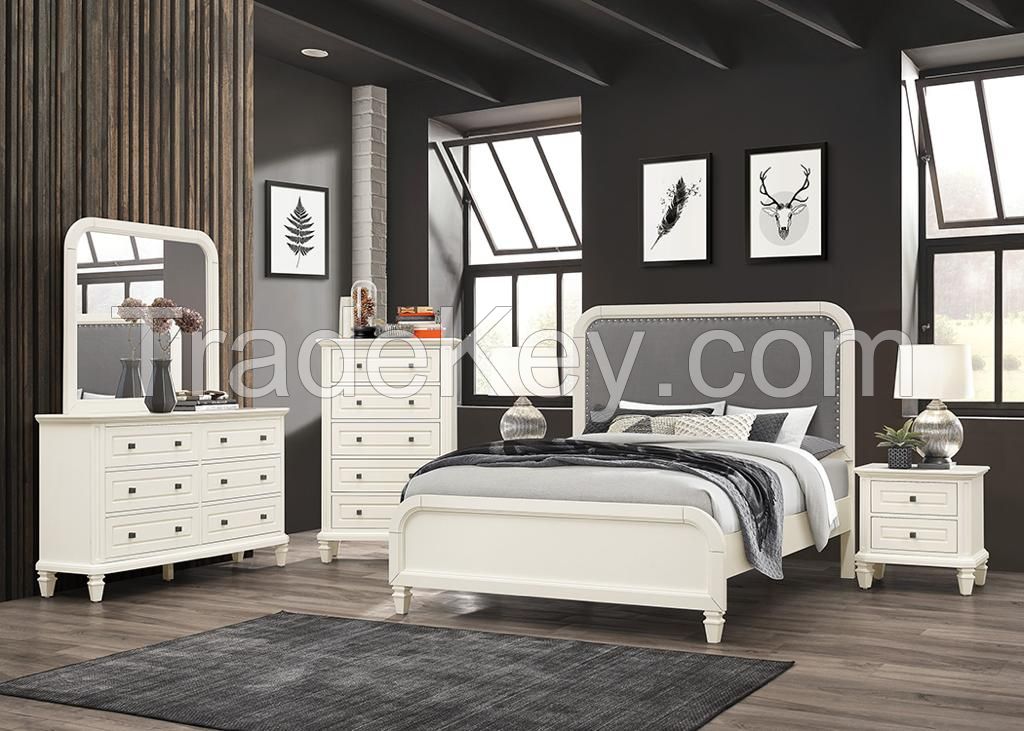 Modern White Bedroom Set Furniture MDF