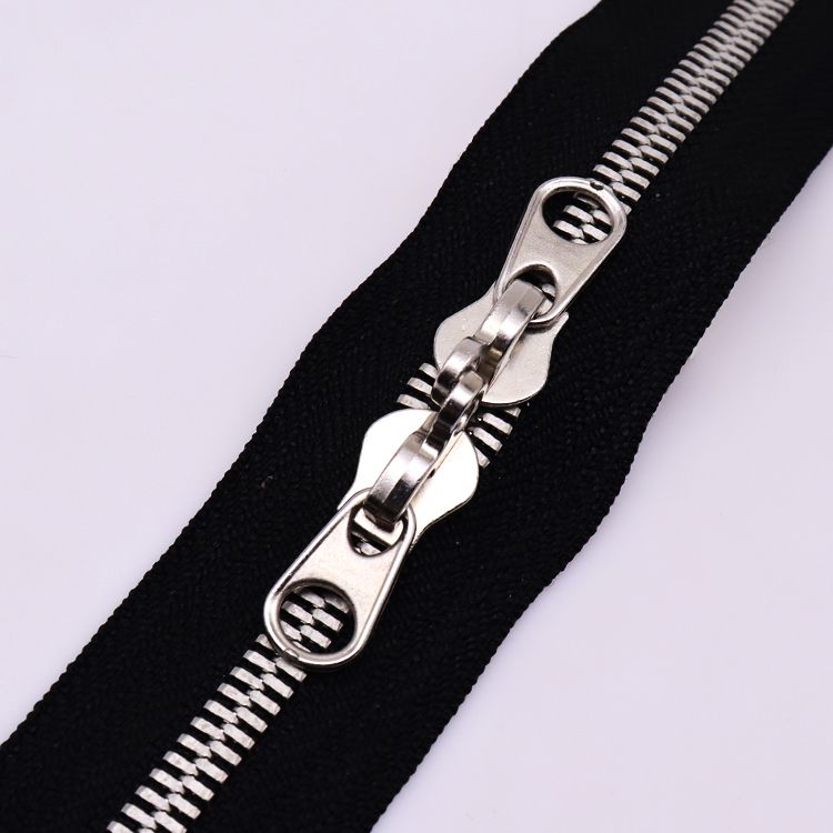 Factory High Quality Wholesale Bag Accessories Blue Metal Copper Zipper Custom Close End Zipper For Garment Clothes