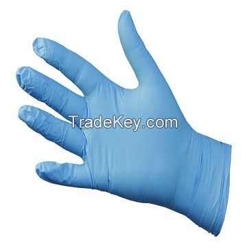 Blue Non-Medical Powder Free Examination Disposable Nitrile Gloves