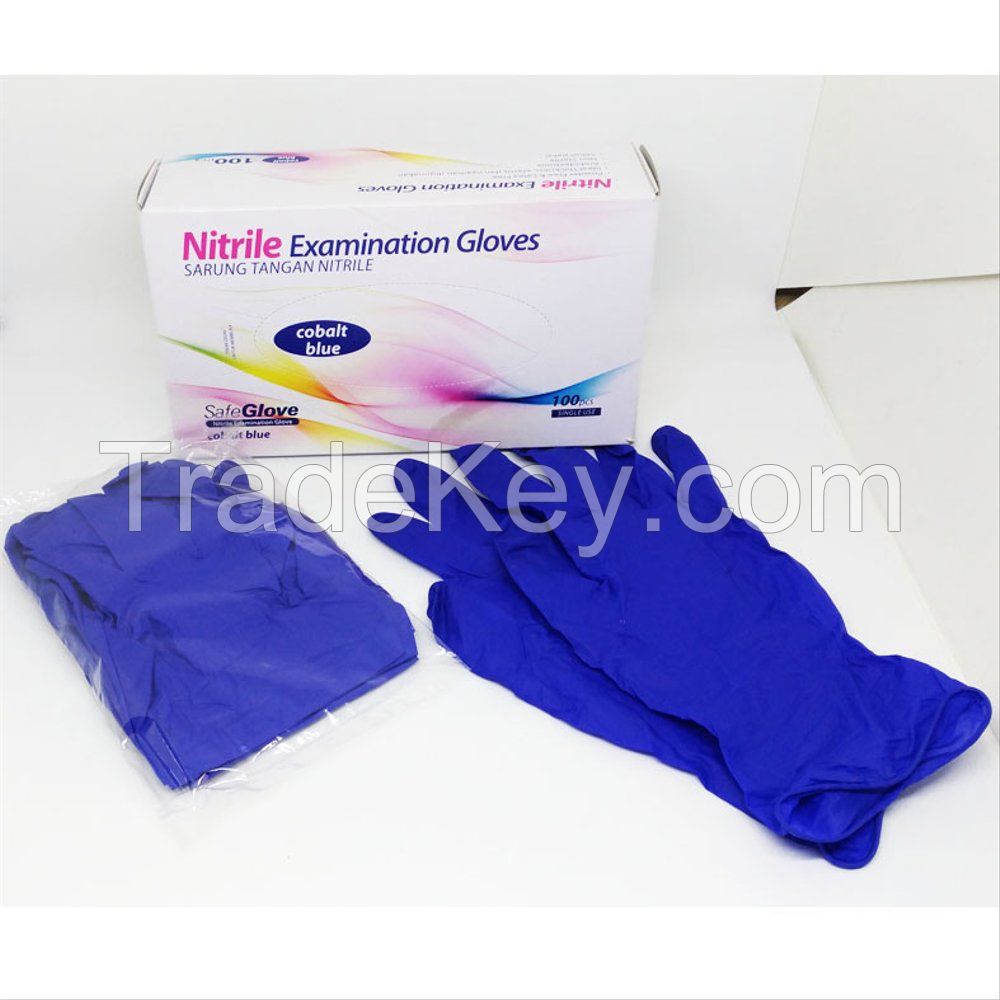 FDA Medical Grade Blue Nitrile Examination Gloves
