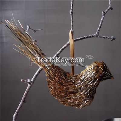 Gold Bird Hanging Ornament for Wedding Decoration