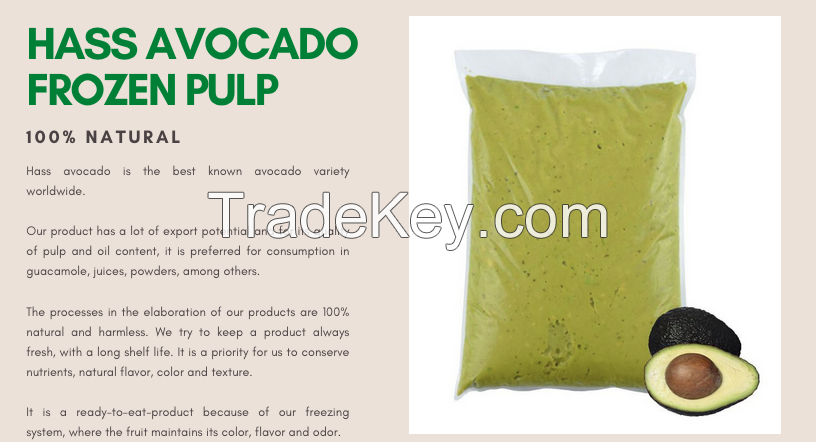 Frozen Hass Avocado Pulp