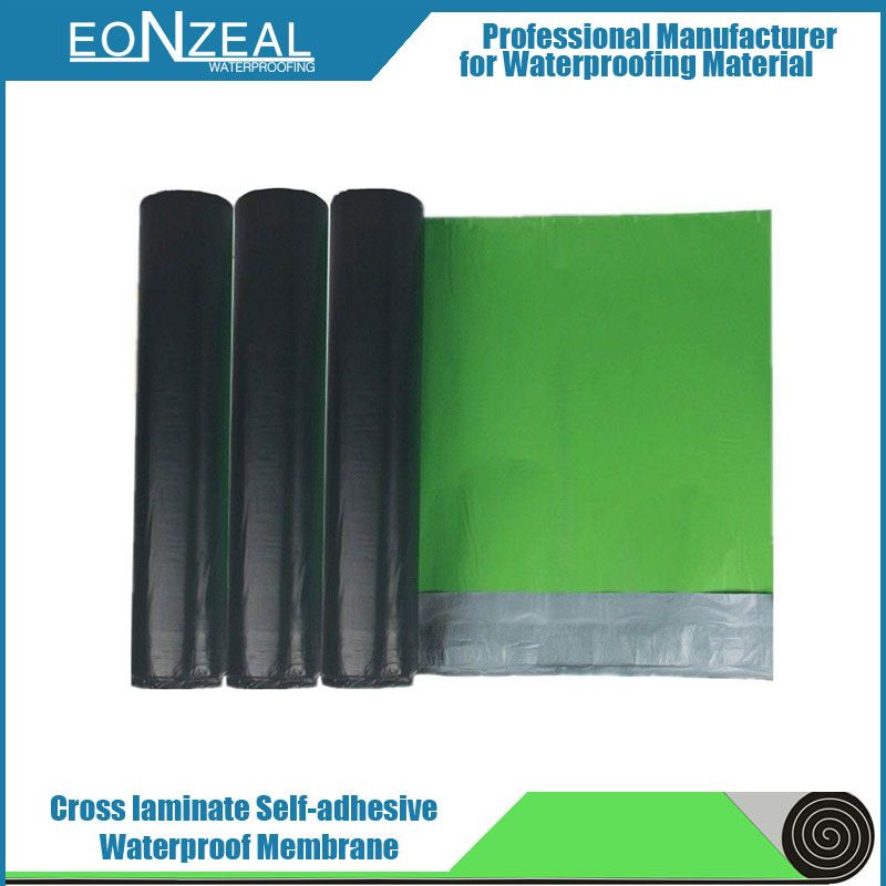 High Strength Cross Film Self-adhesive Waterproof Membrane TPO/HDPE