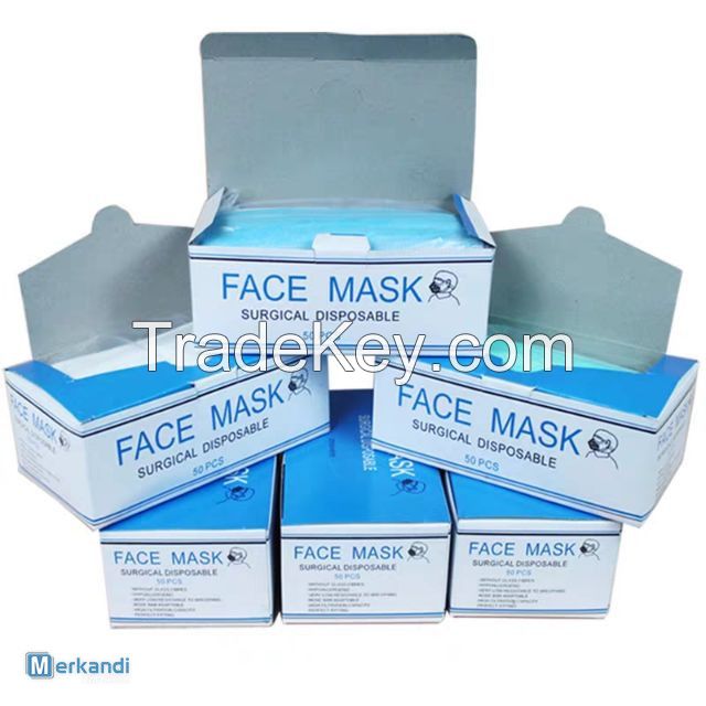 CE, FDA certificated Earloop 3-Ply disposable face mask/Medical face mask