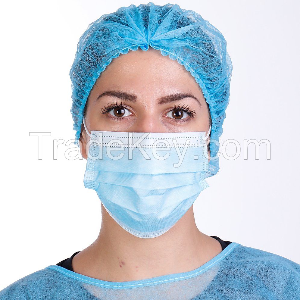 disposable protective 3 ply face masks with ear loop  ffp1