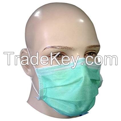 Disposable Earloop Face Mask 3-Ply Masks with Elastic Ear Loop, Breathable Non-woven FaceMask